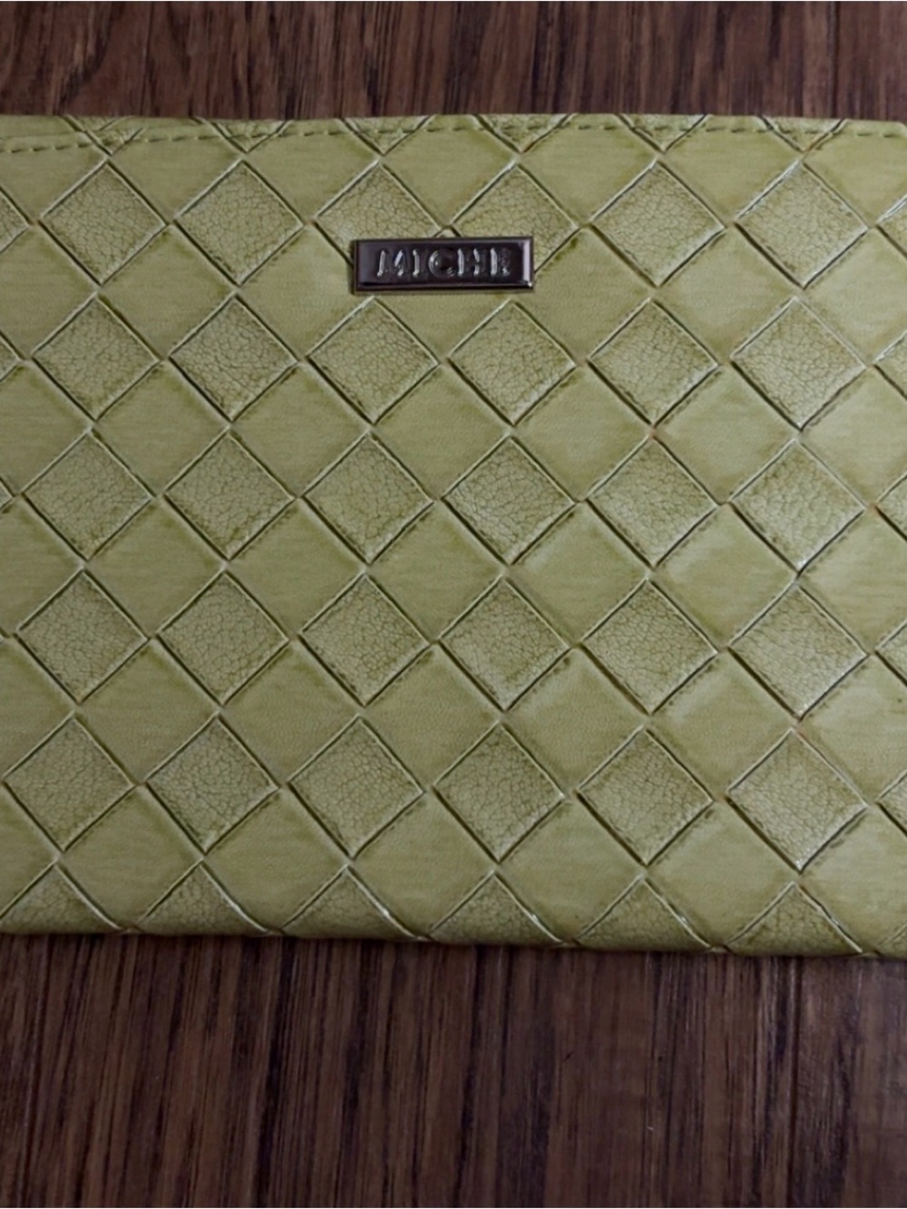 MICHE yellow Woven Clutch
